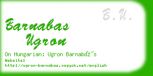 barnabas ugron business card